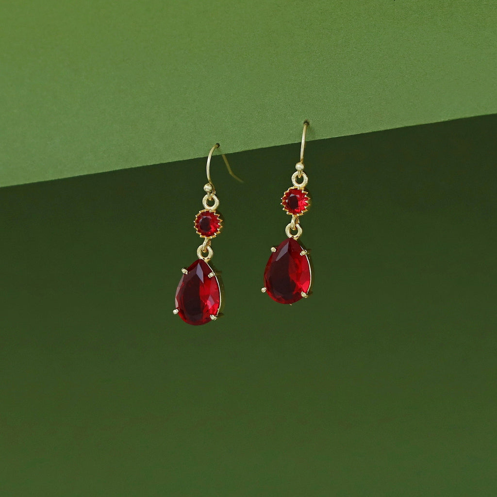 Viona Golden Glossy Stone Drop